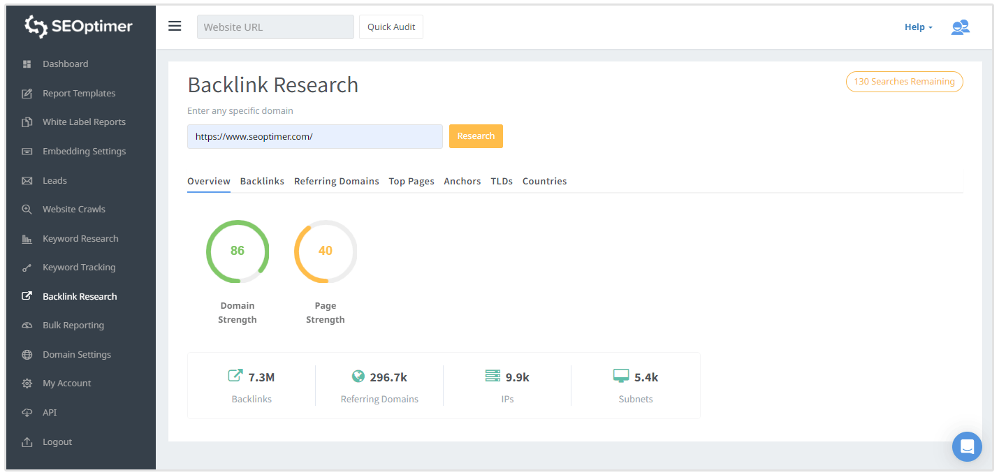 módulo de pesquisa de backlink